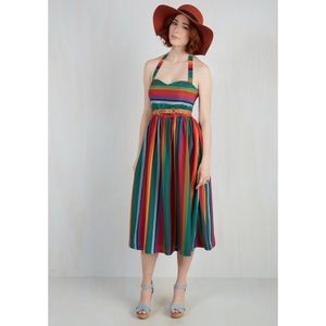 ModCloth My Zest Intentions Striped Midi Dress